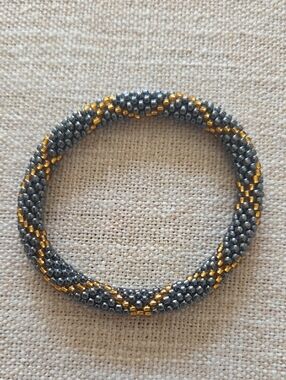 Sashka Co. Gold and Gunmetal Beaded Bracelet - Women Jewelry